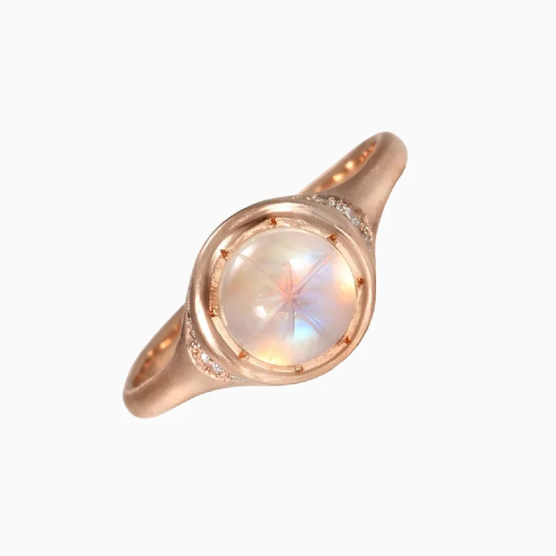 diamond rings for women -Star Dusted Moonstone Ring