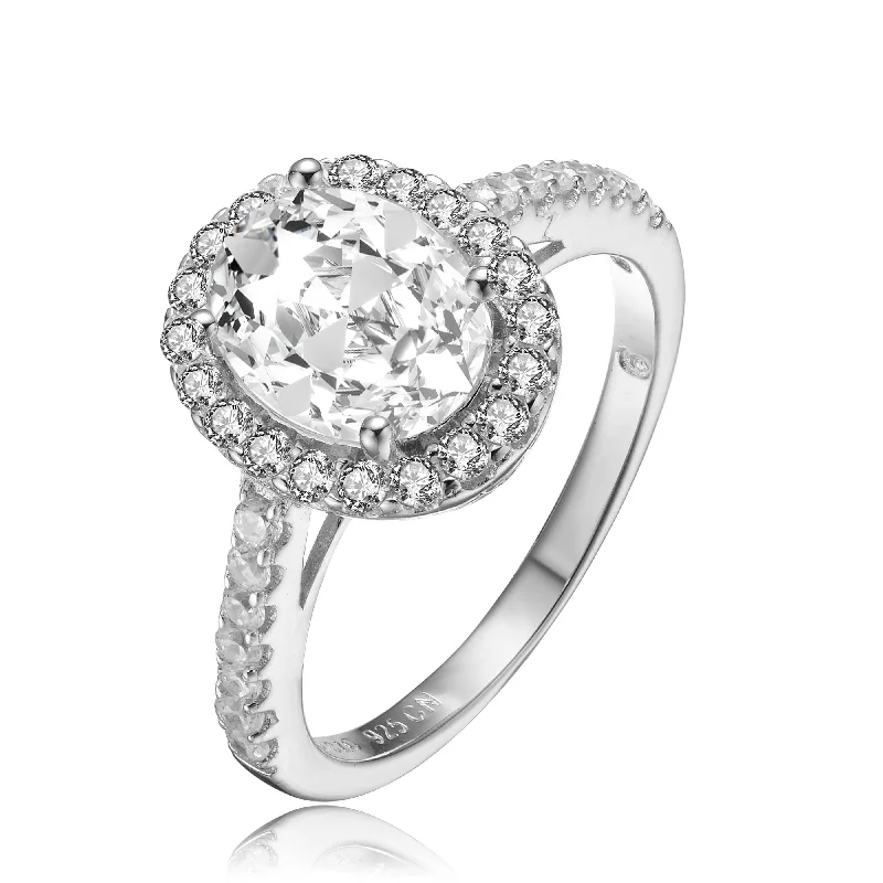 three-stone rings for women -Palais Solitaire Accent Ring