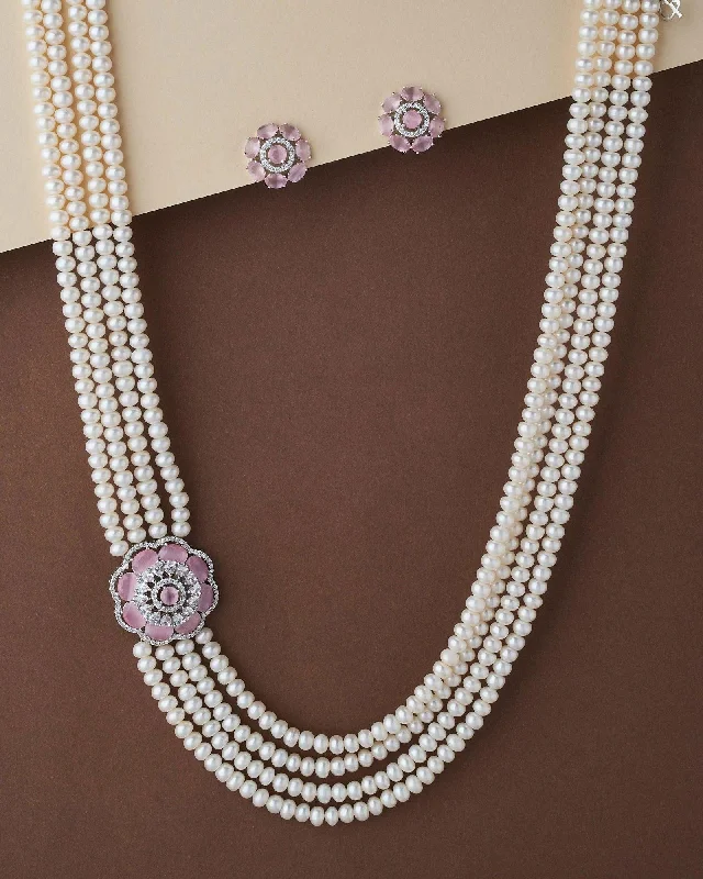 handmade necklaces for women -Gorgeous Real Pearl Necklace Set