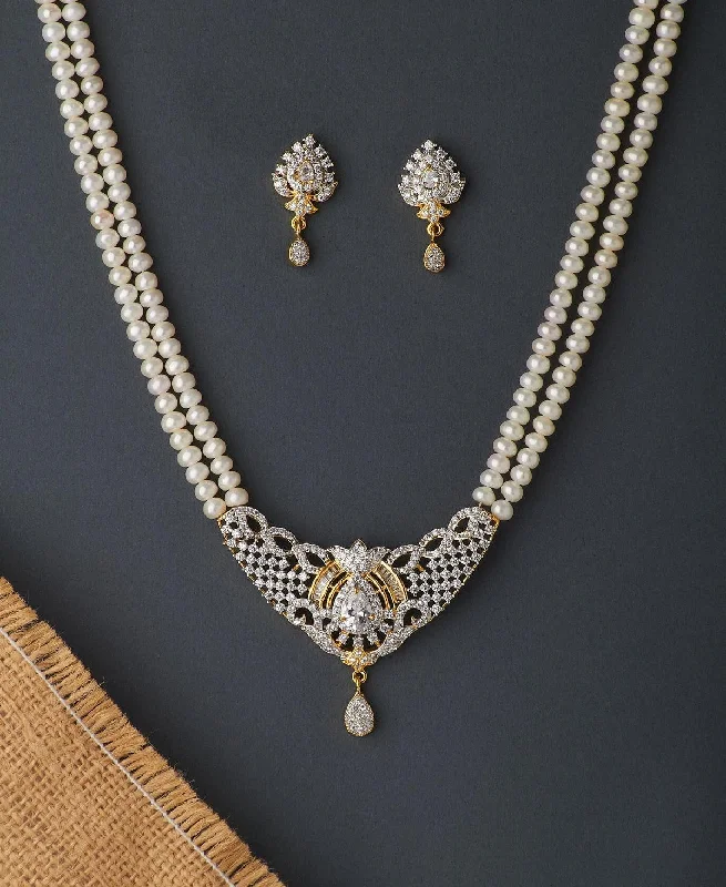 mother of pearl necklaces for women -Gorgeous and Trendy Real Pearl Necklace Set