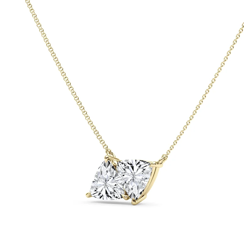 modern pendant necklaces for women -Twin Trillian Diamond Pendant