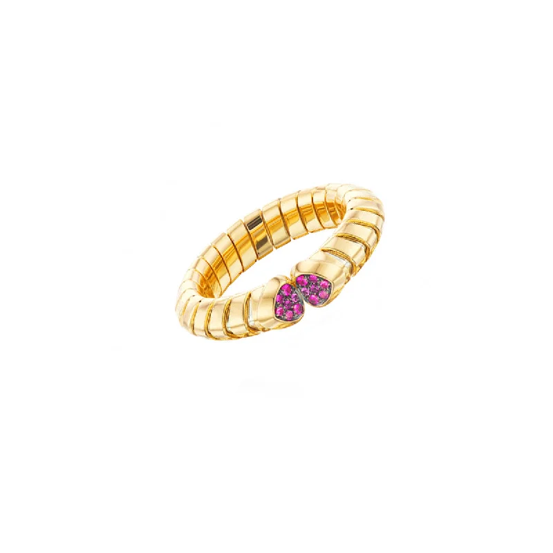 unique rings for women -Trisolina Pave Rubies Ring