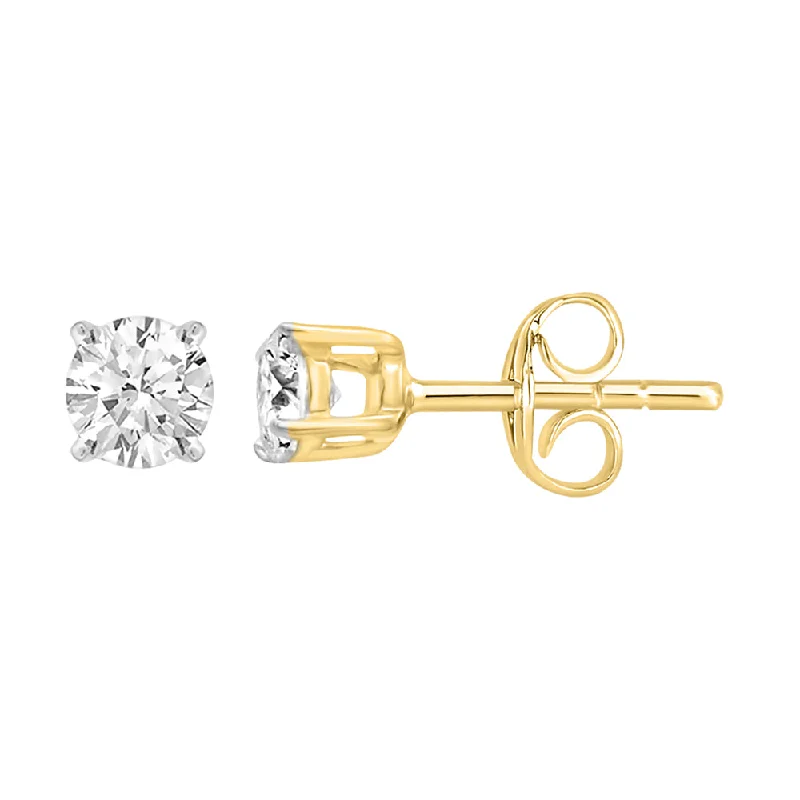 cubic zirconia earrings for women -9ct Yellow Gold 1/5 Carat Diamond Stud Earrings