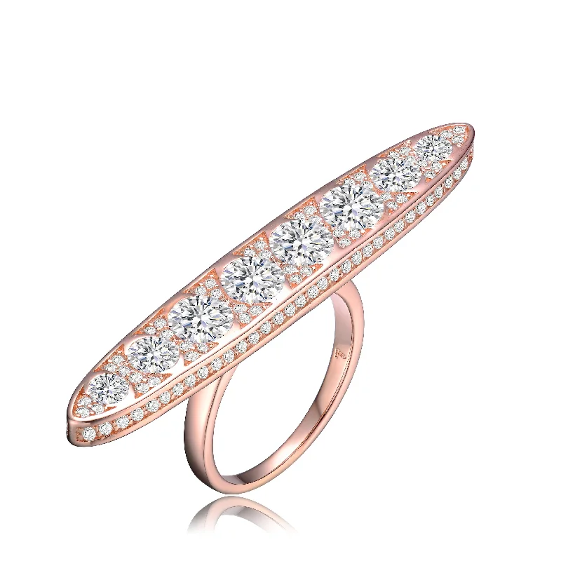 fine jewelry rings for women -Marguerite Pave Bar Ring