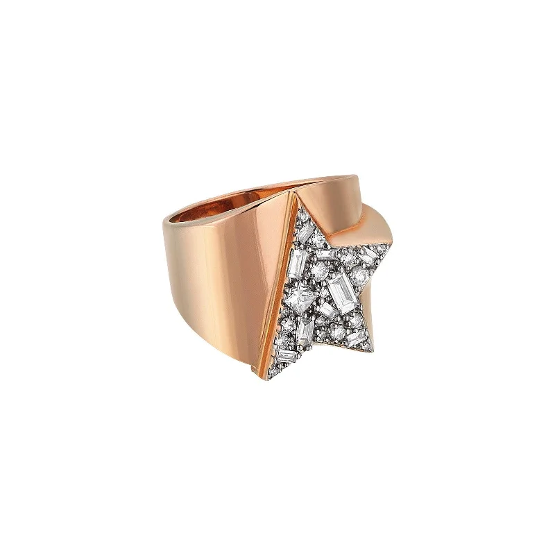 sterling silver promise rings for women -Milka's Party Star Ring