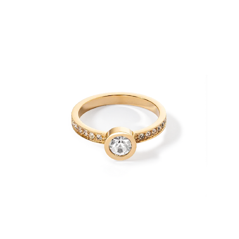 luxury rings for women -Sparkling Dots ring gold crystal