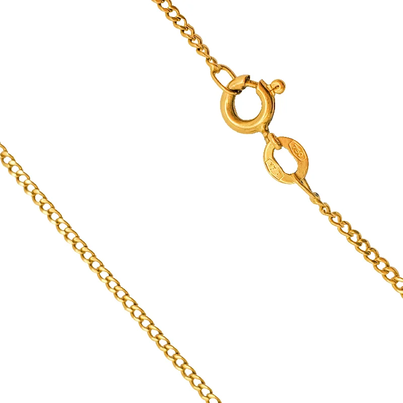 classic silver chains for women -Curb Chain (18K)