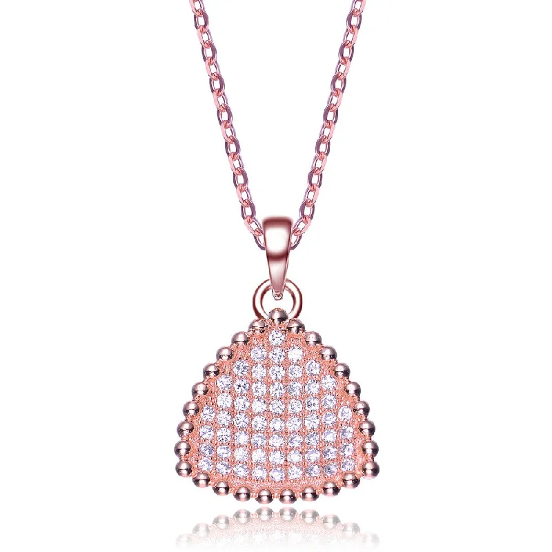 charm necklaces for women -Sylvie Rose Gold Triangle Pendant