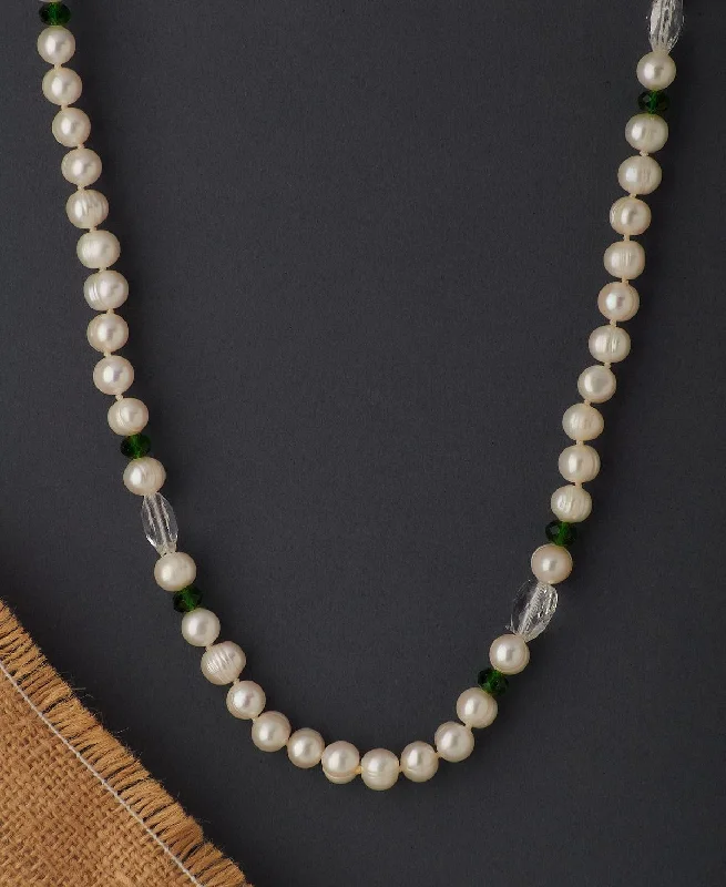 layered choker necklaces for women -Graceful Bead & Pearl Necklace