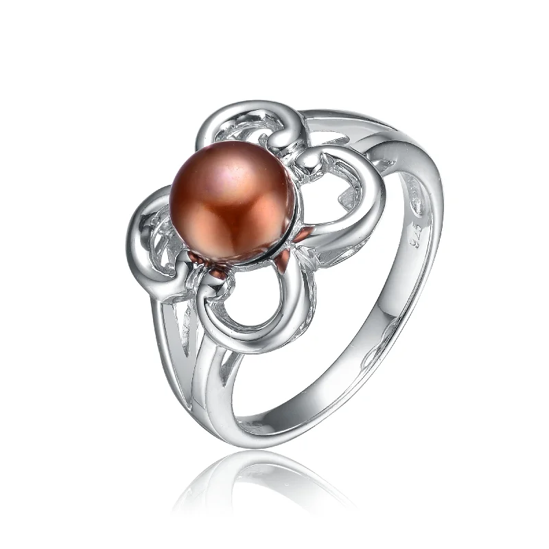 cubic zirconia rings for women -Raquelle Brown Pearl Ring