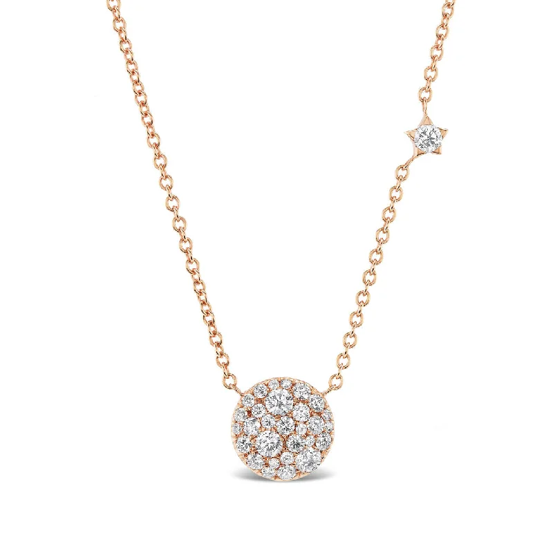 disc pendant necklaces for women -PAVÉ FULL MOON PENDANT WITH STAR