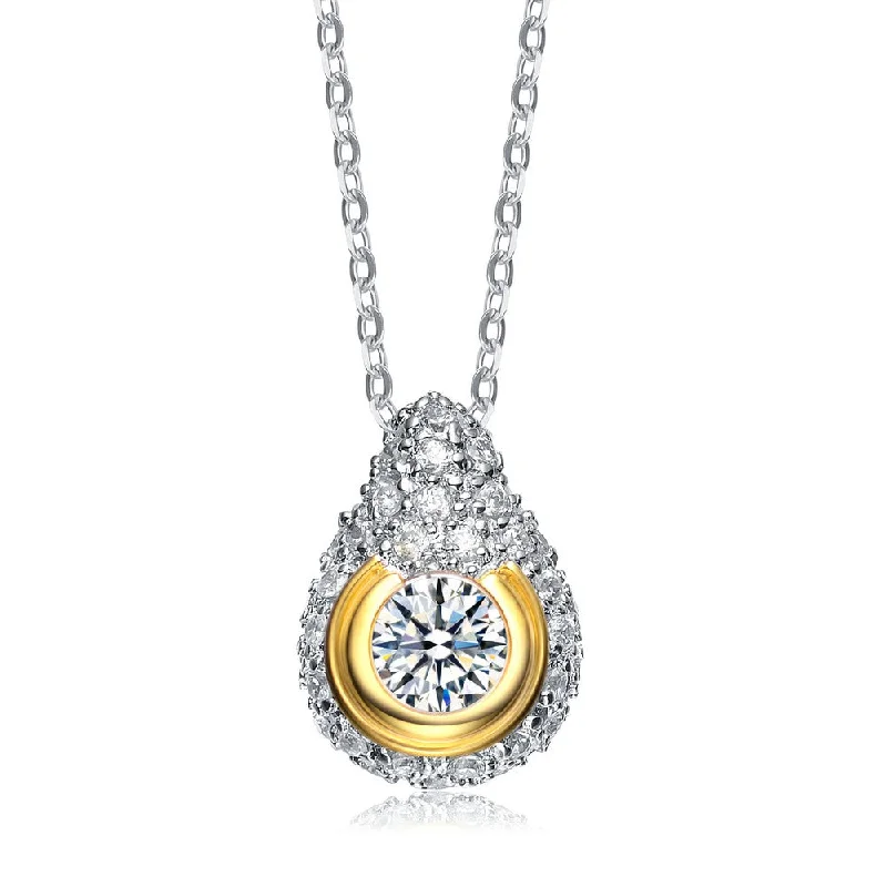 classic silver chains for women -Palais Dainty Teardrop Pendant