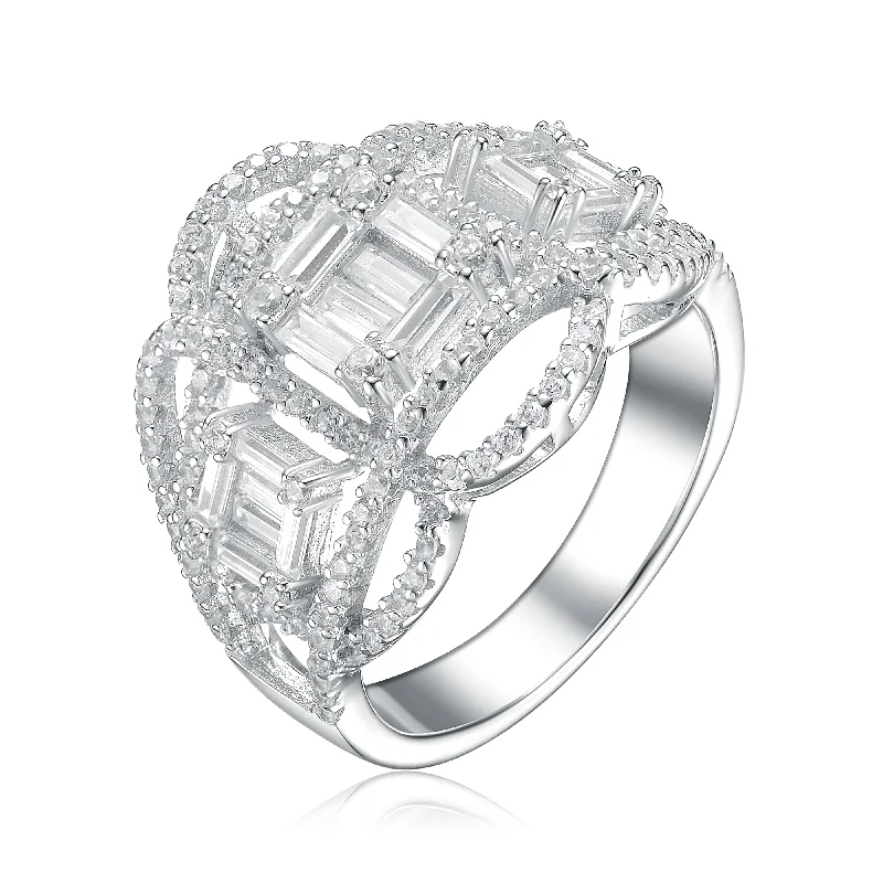 moissanite rings for women -Henriette Accent Royalty Inspired Ring