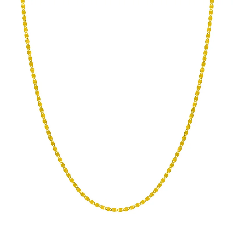 square pendant necklaces for women -14K Yellow Gold 2.70MM Valentino Chain, 18 Inches