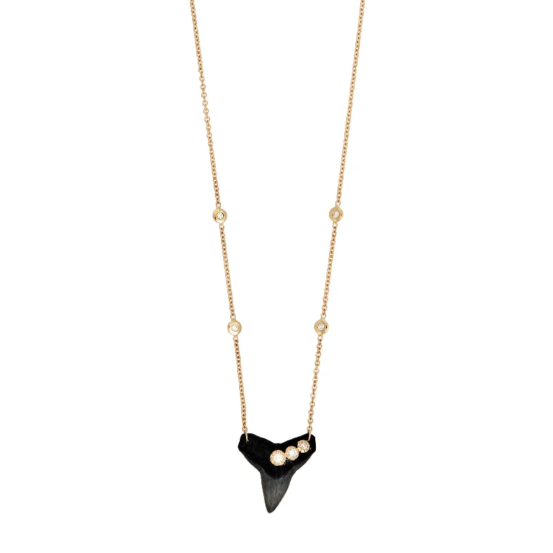 cubic zirconia choker necklaces for women -3 SOPHIA DIAMOND SHARK TOOTH NECKLACE