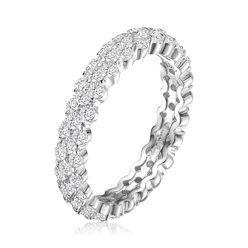 infinity knot rings for women -Marie Curved Eternity Ring