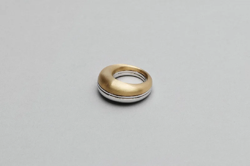 hypoallergenic rings for women -Beautiful Small Ring | 18K Yellow Gold and 18K White Gold