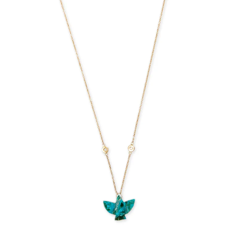 wedding necklaces for women -BABY CHRYSOCOLLA THUNDERBIRD NECKLACE