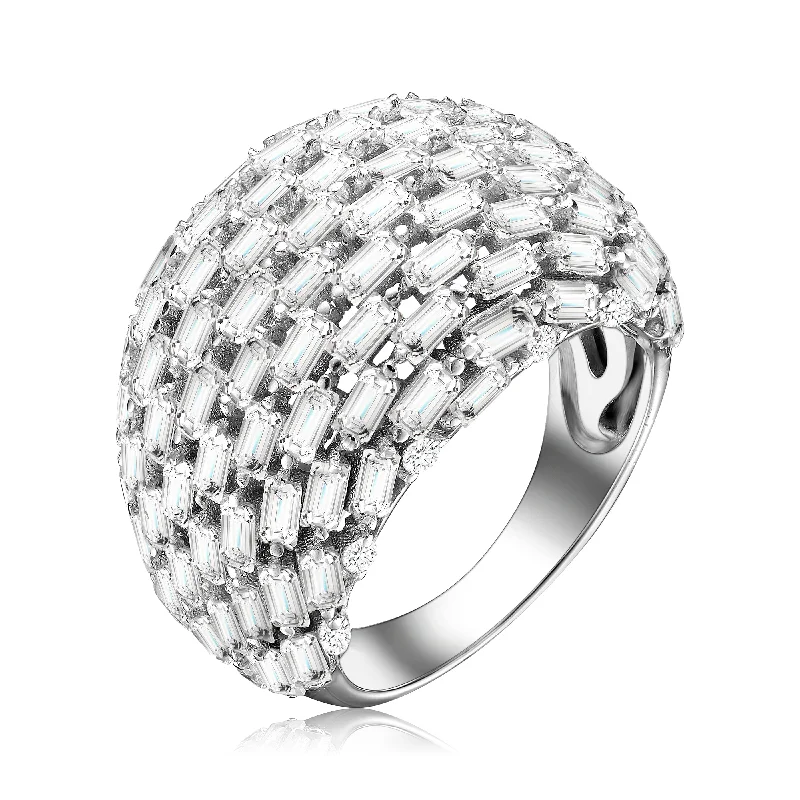 layered rings for women -Pompidou Cluster Dome Ring