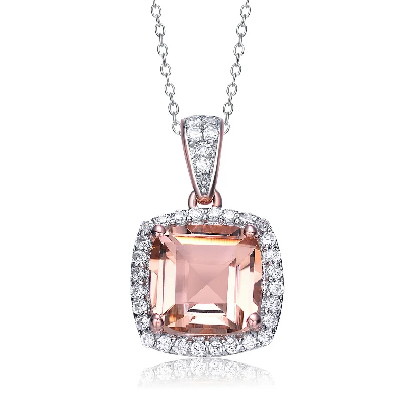 round pendant necklaces for women -La Roche Champagne Rose Pendant