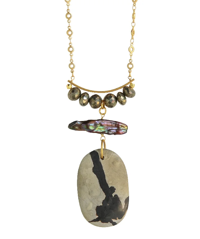 Picasso Jasper with Pyrite