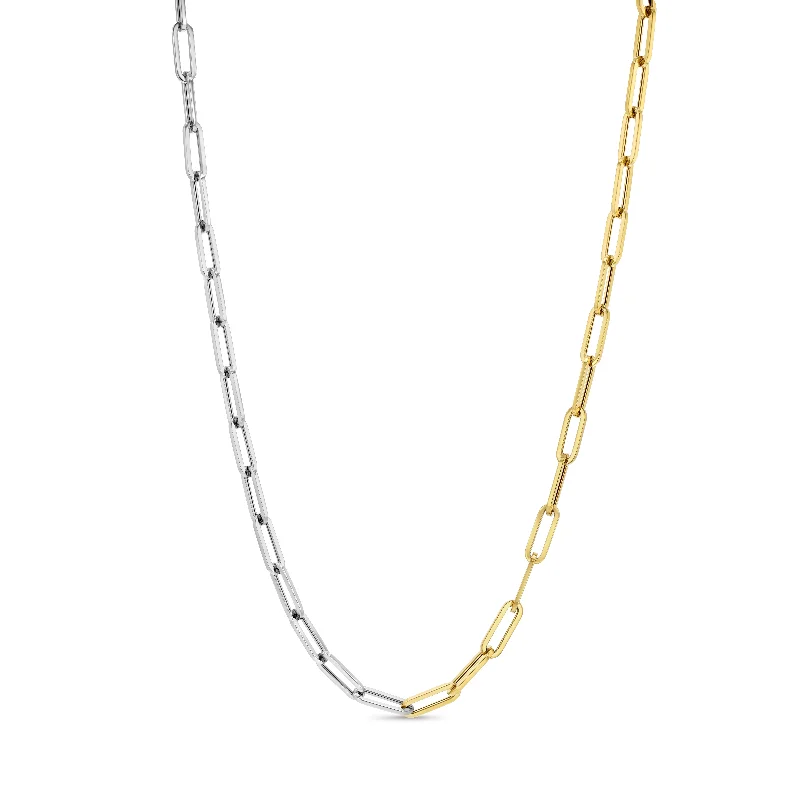 adjustable gold necklaces for women -Paperclip Chain 50:50