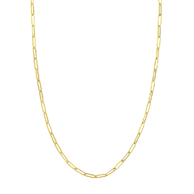 gold necklaces for women -14K Yellow Gold 5.10mm Paperclip Chain