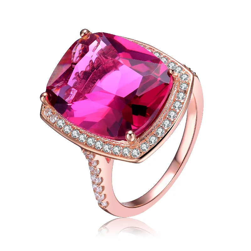 unique rings for women -Estelle Malibu Pink Statement Ring