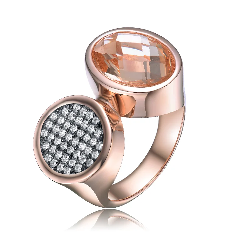 fashion rings for women -Raquelle Soulmate Morganite Cocktail Ring