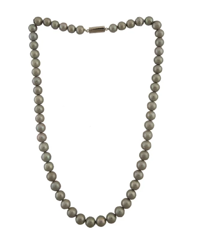 celestial moon necklaces for women -Graceful Grey Pearl Necklace