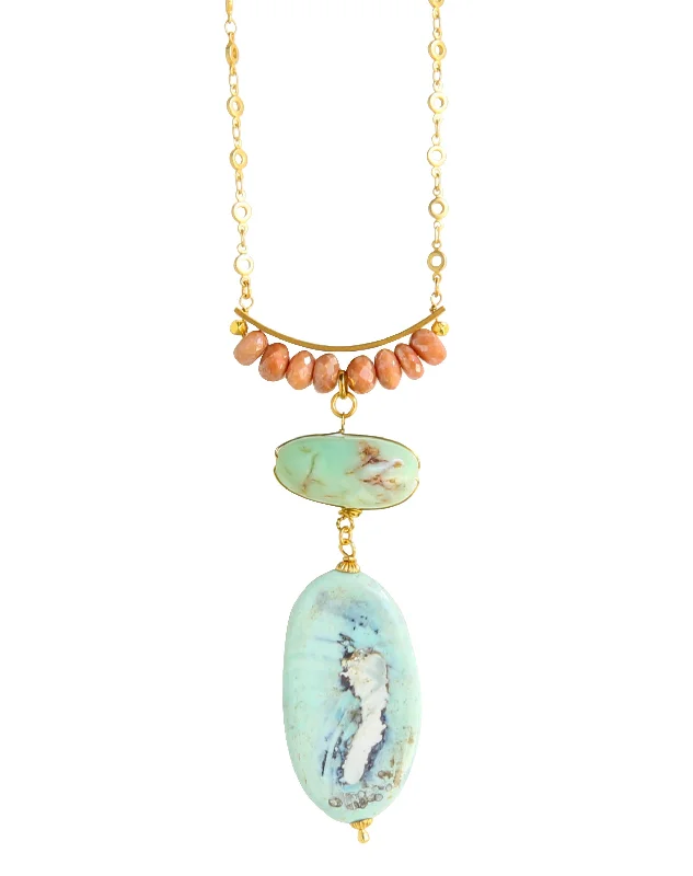 Amazonite with Blush Chalcedony