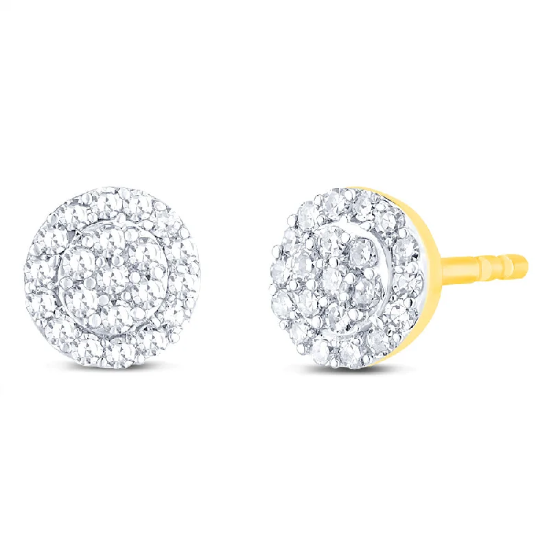 clip-on earrings for women -Luminesce Lab Grown 1/5 Carat Diamond Stud Earrings in 9ct Yellow Gold