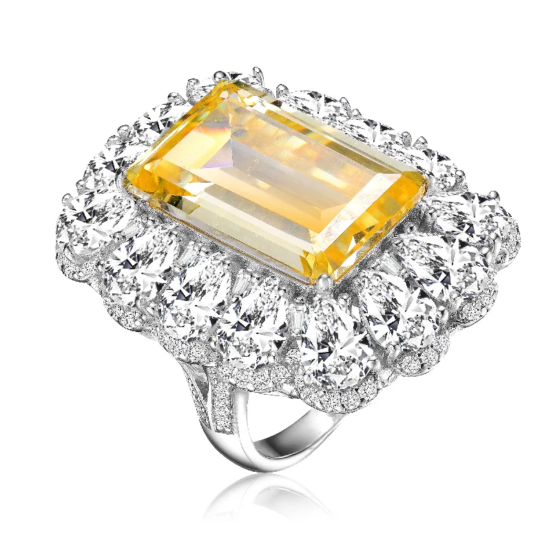 moonstone rings for women -Dauphine Champagne Rectangular Limited Edition Ring