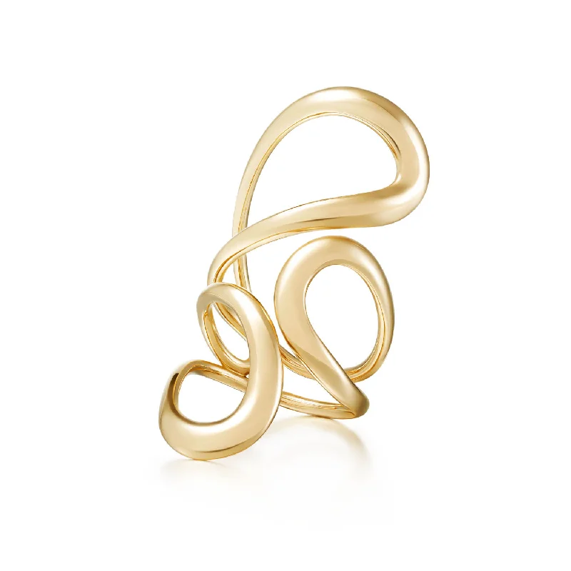 open-ended rings for women -ARIA JANE RING Large (Gold)