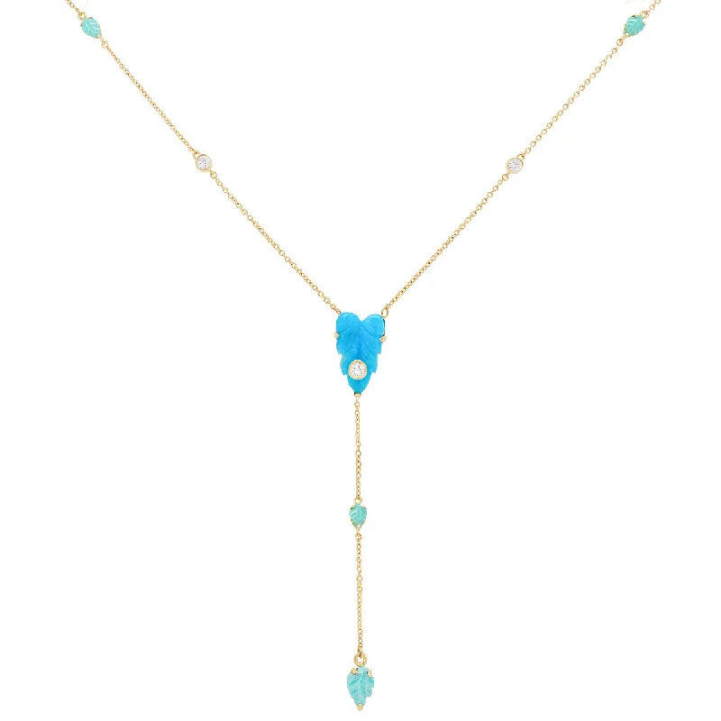 hoop pendant necklaces for women -Ma'at Feather Lariat