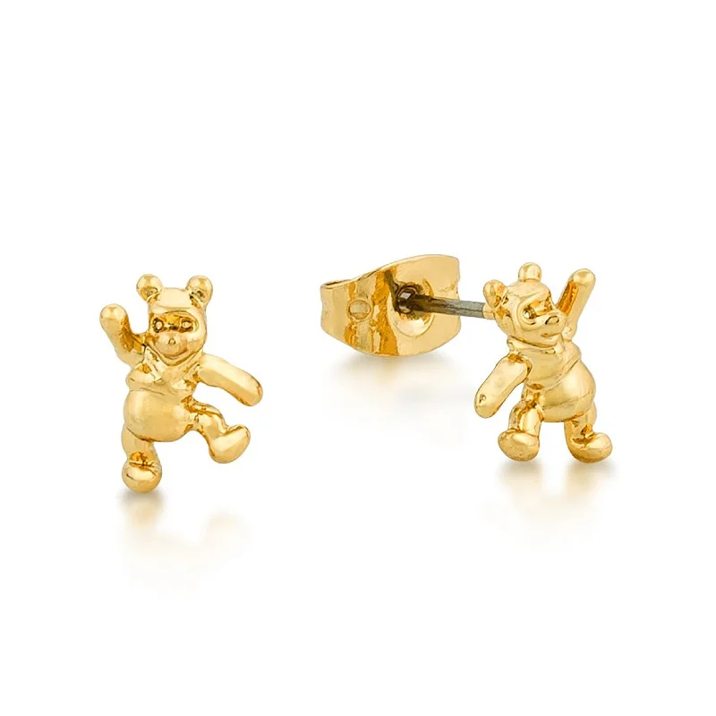 white gold earrings for women -DISNEY Winnie The Pooh Stud Earrings