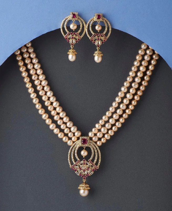 bohemian necklaces for women -Gorgeous Real Pearl Necklace Set