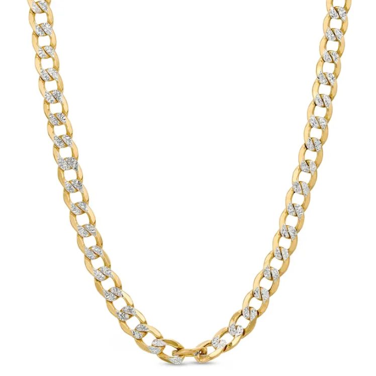 gold necklaces for women -Diamond cut- Miami Cuban Chain (14K)