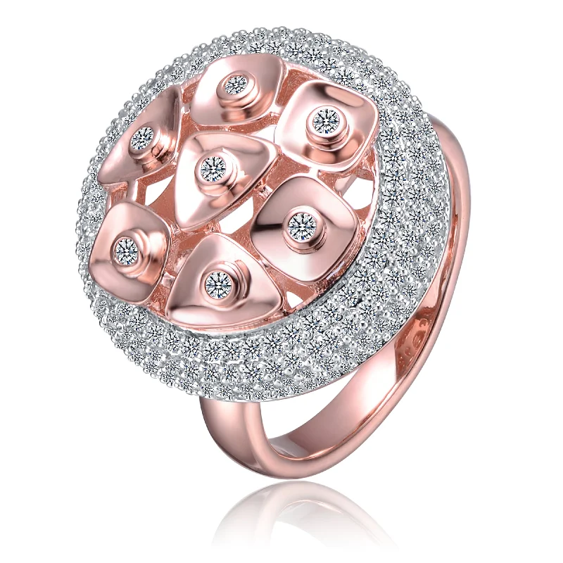 cluster diamond rings for women -Noémie Two-Tone Highlight Ring