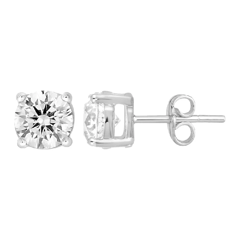 sun and moon earrings for women -9ct White Gold  2.00 Carat Diamond Stud Earrings