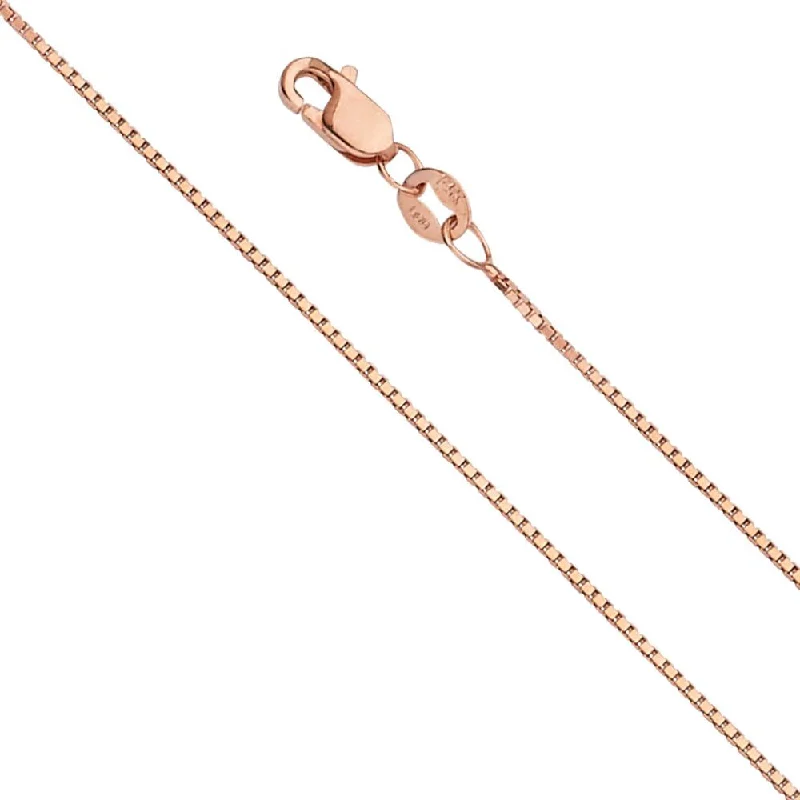 layered necklaces for women -Square Box Chain (14K)