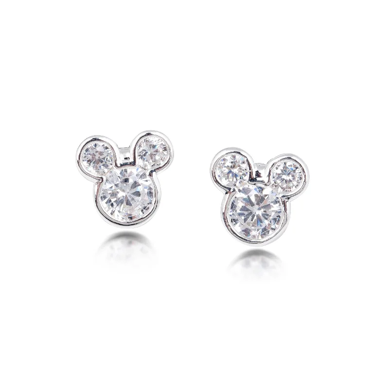 animal-shaped earrings for women -DISNEY Mickey Mouse Crystal Stud Earrings