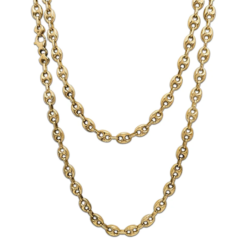 zodiac necklaces for women -Puffy Mariner Chain (18K)