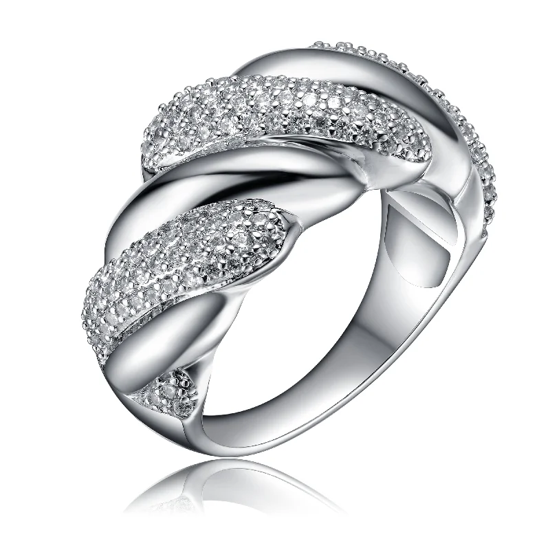 infinity rings for women -Coralie Wavy Twisted Ring