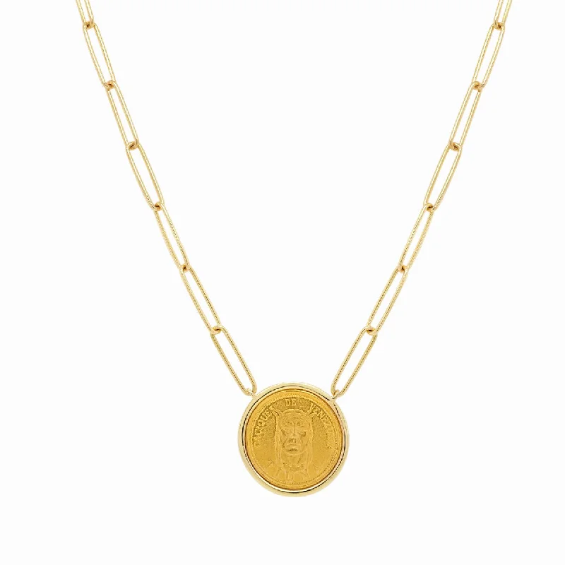 round pendant necklaces for women -The Coin Choker