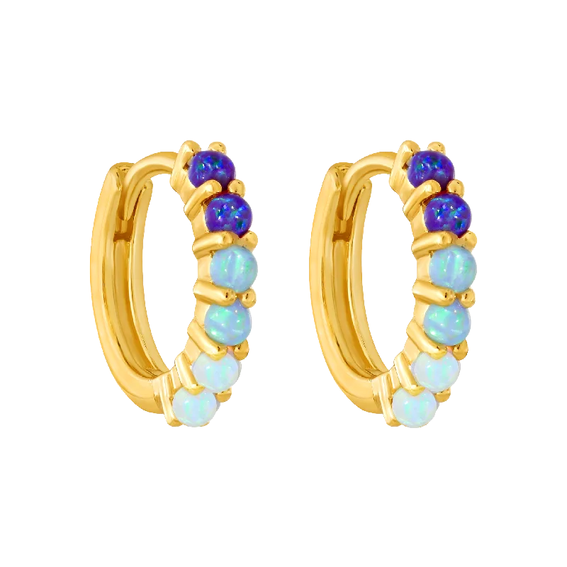 bridal earrings for women -The Ombre Opal Essential Huggies