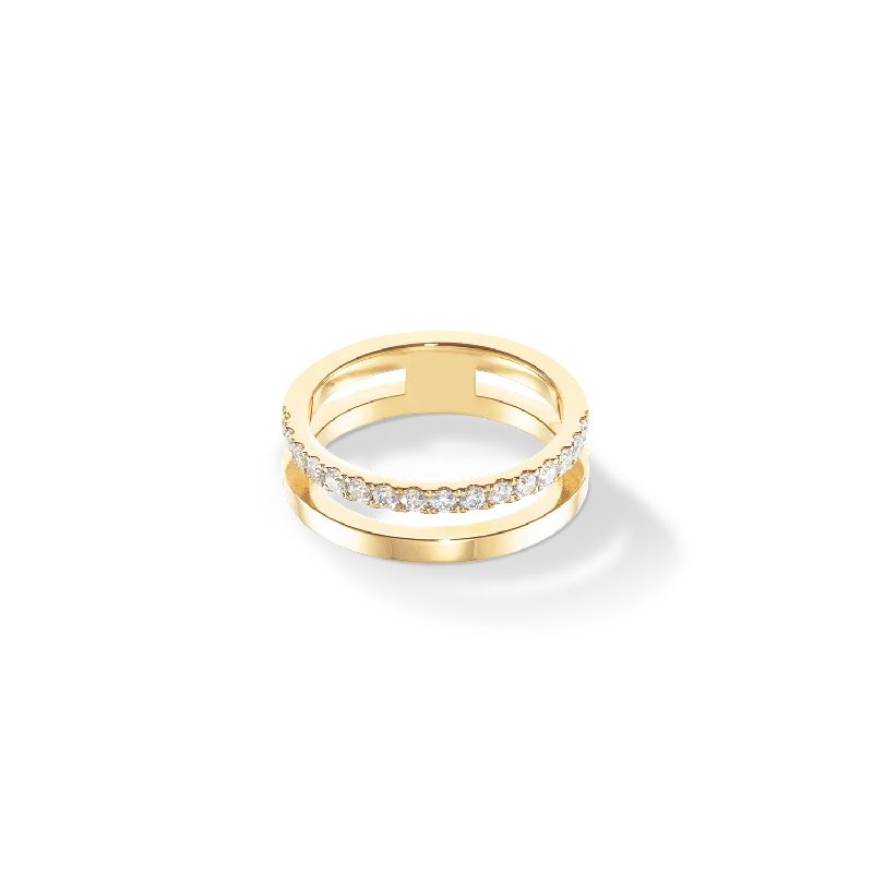 comfort fit rings for women -Eternal Unity Ring gold-crystal