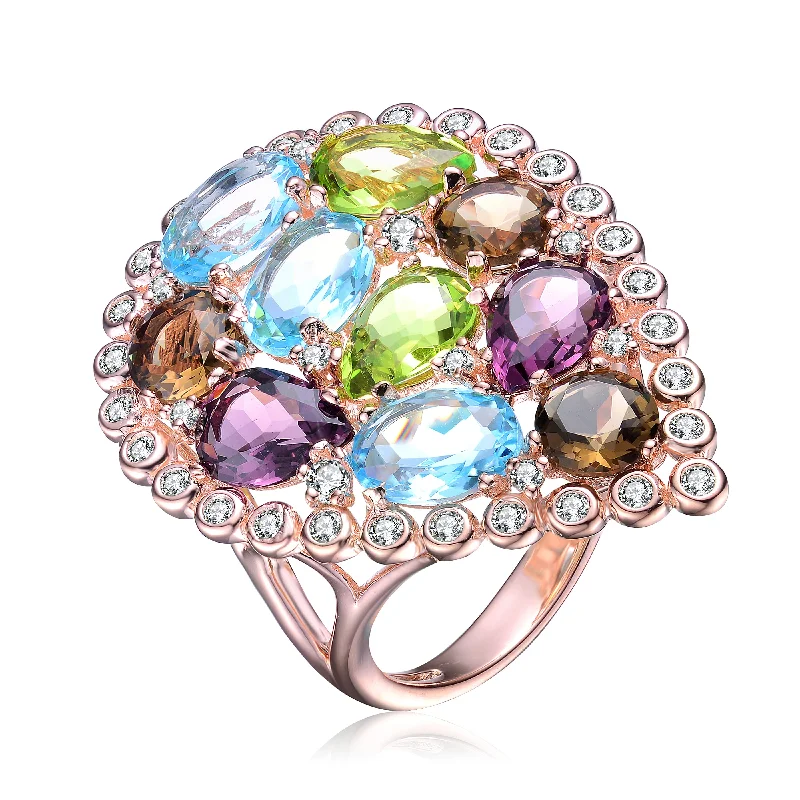 wedding rings for women -Palette Classic Rainbow Cocktail Limited Edition Ring