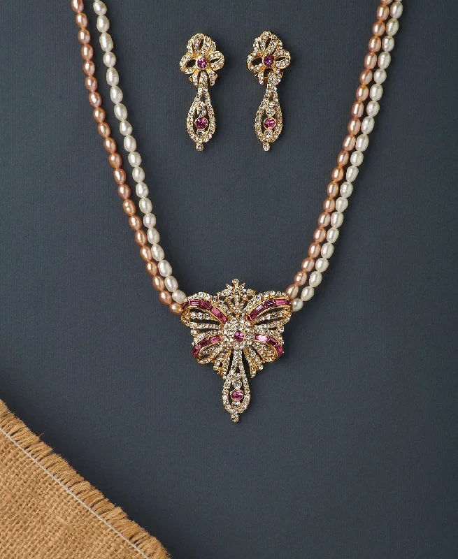 multi-layer necklaces for women -Gorgeous and Trendy Real Pearl Necklace Set