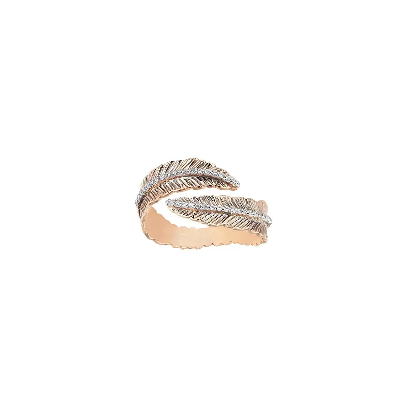 bar rings for women -Feather Ring